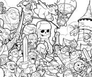 Coloriage Personnages du jeu Clash royale