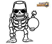 Coloriage Squelette Clash Royale