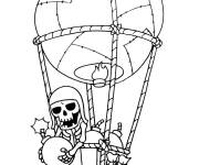 Coloriage Squelette de montgolfi&egrave;re du Clash Royale