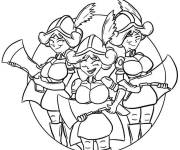 Coloriage Trois mousquetaires du jeu Clash Royale