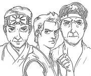 Coloriage Cobra Kai en noir et blanc
