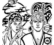 Coloriage Cobra kai en vecteur