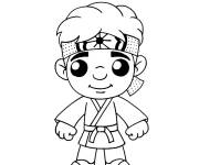 Coloriage Daniel LaRusso Chibi