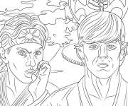 Coloriage Deux adversaires dans Cobra Kai