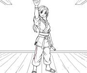 Coloriage Fille de Cobra Kai