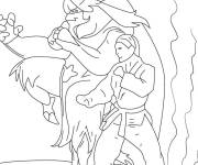Coloriage Guerrier Karat&eacute; et monstre de Cobra Kai