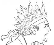 Coloriage Hawk sortant sa langue de Cobra Kai