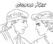 Coloriage Johnny contre Miguel dans Cobra Kai