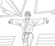 Coloriage Johnny en &eacute;quilibre sur le toit