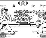 Coloriage Johnny Lawrence vs Daniel La Russo dans Jeu