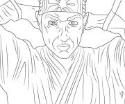 Coloriage Johnny pr&ecirc;t pour le combat de Karat&eacute;