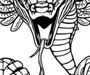 Coloriage Logo effrayant de Cobra Kai