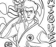 Coloriage Miguel de Cobra Kai pour enfant