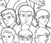 Coloriage Personnages principaux de Cobra Kai