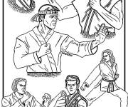Coloriage Position d'art martial dans Cobra Kai