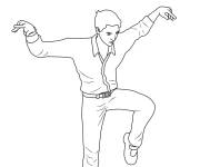 Coloriage et dessins gratuit Position de Karate populaire dans Cobra Kai à imprimer