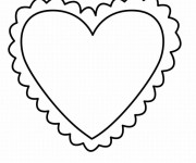 Coloriage Coeur avec un beau cadre