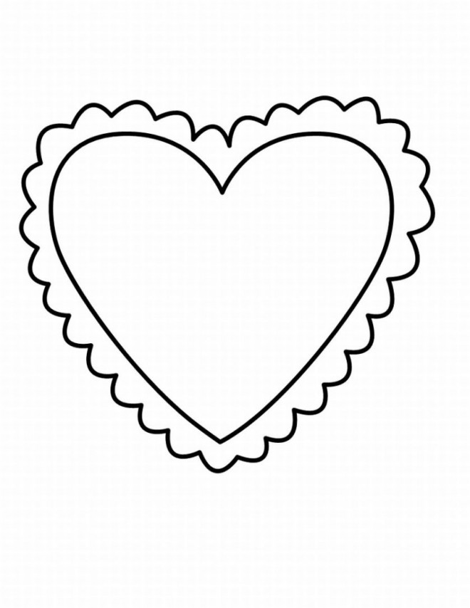 Coloriage Coeur Avec Un Beau Cadre Dessin Gratuit à Imprimer