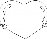 Coloriage Coeur et Amour adorable