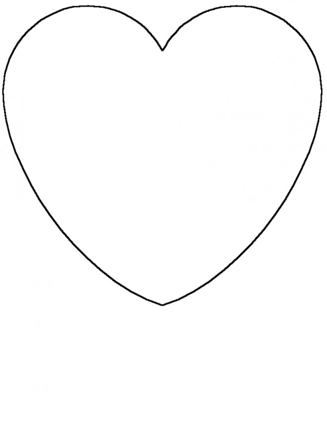Coloriage Coeur simple à décorer dessin gratuit à imprimer