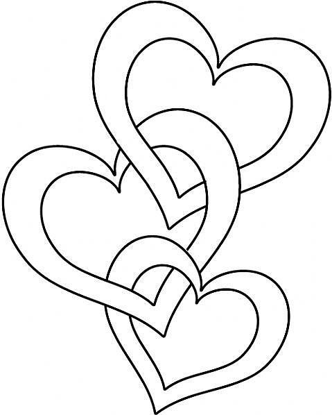 Coloriage et dessins gratuits Coeurs accrochés à imprimer