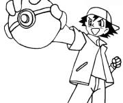 Coloriage et dessins gratuit Coloriez Ash de Pokémon à imprimer