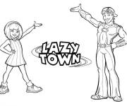 Coloriage Coloriez Lazy Town