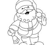 Coloriage Coloriez p&egrave;re noel avec les cadeaux