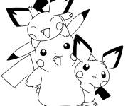 Coloriage Coloriez pikachu avec pikachus