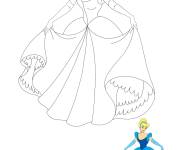 Coloriage Coloriez Princesse Cinderella de Disney