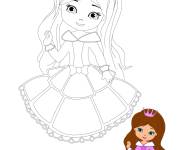 Coloriage coloriez Princesse pour fille