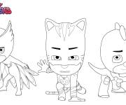 Coloriage et dessins gratuit Coloriez Pyjamasques Pj Masks à imprimer