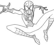 Coloriage Coloriez Spider man en attaque