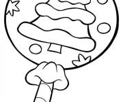 Coloriage Coloriez sucette bonbon de noel