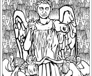 Coloriage Anges Pleureurs