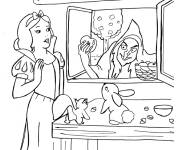 Coloriage Blanche neige et la sorci&egrave;re