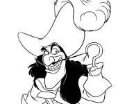 Coloriage et dessins gratuit Capitaine Crochet du contes Peter Pan à imprimer