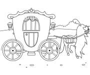 Coloriage Cendrillon dans le carrosse