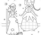 Coloriage et dessins gratuit Cendrillon du contes c&eacute;l&egrave;bres gratuit à imprimer