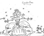 Coloriage Conte Cendrillon simple