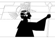 Coloriage et dessins gratuit Conte de la nuit en noir et blanc à imprimer