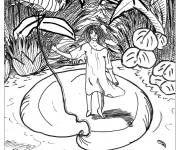 Coloriage Conte de Petite Poucette en couleurs