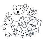 Coloriage Contes Boucle d'or et les trois ours