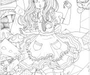 Coloriage Contes classiques Alice au pays des merveilles