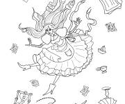 Coloriage Contes classiques d'Alice au pays des merveilles &agrave; colorier