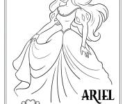 Coloriage Contes de princesse Ariel pour petits