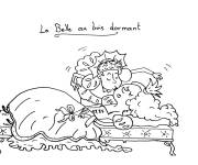 Coloriage Contes La Belle au bois dormant au crayon
