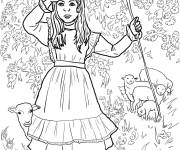 Coloriage Contes La petite Bo-Peep