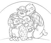Coloriage Contes Oursons Berenstain pour enfants