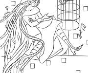 Coloriage Contes Raiponce dans sa Tour